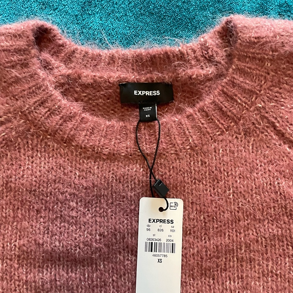 Express Fuzzy Crewneck Sweater XS